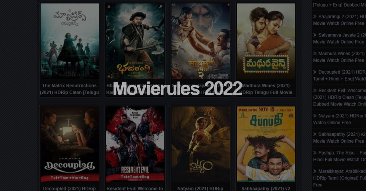 Movierules 2022: Download Telugu Movies and Web Series Online For Free